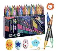 MEIION mon petit curieux l'eclat'art feutre shimmer pailleté,Conception à double tête, Easy to carry, disponible dans une gamme de couleurs,pour les loisirs créatifs