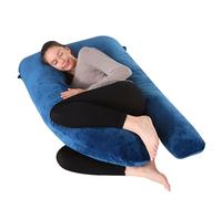 MEIION mychillow My chillow Ergonomique Coussin Coussin de Grossesse U - Oreiller de Maternité en Velours Amovible pour Femme Enceinte - Coussin d'allaitement Confortable et Soutien pour Dormir