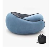 MEIION Oreiller de Voyage Avion & Train - Coussin Cervical Ergonomique en Mousse à Mémoire de Forme, Soutien Anti-Douleurs, Respirant & Lavable - Adultes & Voyageurs Fréquents