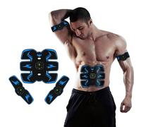 MEIION PowerFit - Pack d'électrostimulation pour Abdos, Bras et Jambes Stimulateur Musculaire Électrique, Ceinture EMS Portable pour Entraînement Abdominal, Modes Multiples et Intensité Réglable
