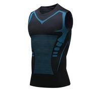 MEIION ShapePower Plus Besoin de rentrer Le Ventre. Il Reste Plat Tout Seul.Haut de Compression sans Manches pour Hommes - séchage Rapide，Breathable and Comfortable, pour Fitness Running