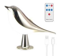 MEIION VinyStar BirdZen - Lampe de Chevet Lampe de Bureau Mignonne en Forme d'Oiseau, Lampe sans Fil avec 3 Températures de Couleur et Capteur Tactile, Diffuseur d'aromathérapie avec télécommande