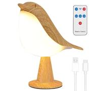 MEIION VinyStar BirdZen - Lampe de Chevet Lampe de Bureau Mignonne en Forme d'Oiseau, Lampe sans Fil avec 3 Températures de Couleur et Capteur Tactile, Diffuseur d'aromathérapie avec télécommande