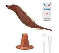 MEIION VinyStar BirdZen - Lampe de Chevet Lampe de Bureau Mignonne en Forme d'Oiseau, Lampe sans Fil avec 3 Températures de Couleur et Capteur Tactile, Diffuseur d'aromathérapie avec télécommande