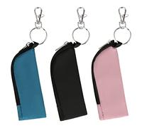 Meiiy Chapstick Pochette portable pour baume à lèvres avec crochet Cadeau pour femme, 3 pièces., Cuboïde