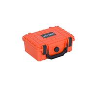 MEIJIA Étui rigide compact étanche IP67, mousse personnalisable, 20,6 x 16,7 x 9 cm, convient pour l'utilisation de drones, caméras, équipements, objectifs, Orange, Étui rigide