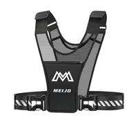 MEIJO Gilet Running Gilet de Course Réfléchissant Femmes Hommes, Gilet de Jogging Veste de Running Porte Taille et Epaule Réglables Poche Etanche pour Téléphone Portable Course à Pied pour Le Jogging