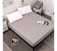 Meiju Mateju ÉtancheDrap Housse Matelas Epais, Impression Microfibre Poche Profonde 30cm -Protection Optimale Résistant aux Rides à La Décoloration et aux Taches (140cmX200cmX30cm,Gris Clair)