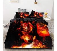 Meiju Mateju Housse de Couette et Taie d'oreiller Microfibre 1/2 Personne Parure de Lit Ensemble de Literie 3D Imprimé Animalpour Dortoir Chambre Enfant (200x200cm,Starcraft)