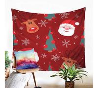 Meiju Mateju Tapisserie Mandala Floral Tentures Murales Nappes Mur pour Chambre à Coucher Home Decor Nappe Serviette de Plage Yoga Tapestry (264x224cm,Noël)