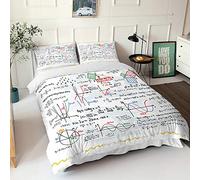 Meiju-shop 3D Ensemble de literie Housse de Couette, Mateju 3 pièces Trois Microfibre Moderne Parure de lit de Amateur Couette et Taies d'oreiller (mathématiques,180x220cm)