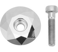 MEIJUN Bicycle Aluminum Headset Cap MTB Stem Cover with Bolts | For mountain bike, for headset, for stem, aluminum, with bolts(SILVER)