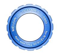MEIJUN Bike Center Lock Disc Locking Cover Aluminium Centerlock Lockring Universal Fit for Mountainbikes 9 12 15 20mm Arrières Noir Rouge Bleu Or Multicolore (Bleu)