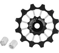Meijun roulements céramiques alliage d'aluminium vélo arrière roue directrice (noir)