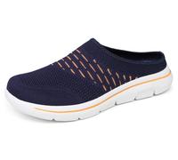 Meik Mangni Sabots Femmes Hommes Mules Respirant Pantoufle de Maison Antidérapant Chaussons Automne Chaussures de Jardin Intérieur Extérieur,Bleu,Taille:46 EU