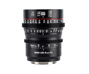 Meike 18 mm T2.1 S35 Weitwinkelobjektiv für EF Mount und Cine Caméscope EOS C100 Mark II, EOS C200, EOS 300 Mark II, EOS C300 Mark III, Zcam E2-S6 6K