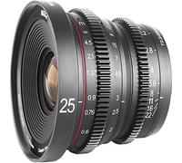 Meike 25mm T2.2 Grande ouverture Mise au point manuelle Prime Low Distortion Mini Cine Lens Compatible avec Micro Four Thirds M43 MFT Camera, BMPCC