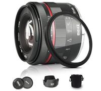Meike 50mm F1.7 E-Monture Objectif à Grande Ouverture Plein Format à Mise au Point Manuelle pour Appareils Photo Sony E-Mount A7III A9 A7RIII NEX 3 NEX 3N NEX 5 NEX 5T NEX 5R NEX 6 7 A5000 A5100 A600