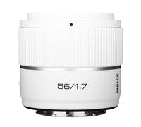 Meike Objectif 56 mm F1.7 AF STM APS-C Auto Focus Prime Portrait Compatible avec les appareils photo Sony E Mount FX30 ZV-E10 ZV-E10 II A6400 A5000 A6000 A6100 A6300 A6500 A6600 A6700 (Blanc)