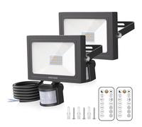 MEIKEE 15W Projecteur Exterieur Detecteur de Mouvement, 2700K Blanc chaud 15 Leds Super Lumineux 1200LM Spot LED Télécommande, IP66, 3 Modes, Eclairage Exterieur Detecteur pour Jardin Patio Garage