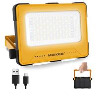 MEIKEE Lampe LED Rechargeable, Projecteur led 60W Super Brillante Portable 12000mAh Chargée avec USB et Solaire, 16 Modes Lumière de Travail Magnétique Lanterne pour Camping Chantier Garage Atelier