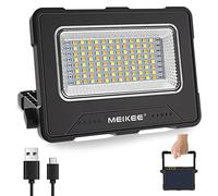 MEIKEE Projecteur LED Rechargeable, Lampe de Chantier Portable de Batterie Rechargeable 12000mAh, 4 Modes, 5 Luminosités, 2 Aimants, Lampe de Travail pour Pêche Camping Garage Atelier
