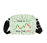 MEIKIUP Cadeau boursier Prenez une gorgée et achetez le sac à bandoulière pour les commerçants, les investisseurs, les cadeaux de négociation d'actions pour les amateurs d'investissement, Bourse Hb-uk