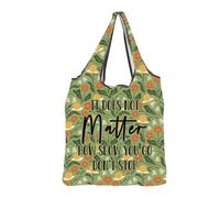 MEIKIUP Cadeaux d'escargots pour les amateurs d'escargots « It Does Not Matter How Slow You Go Don't Stop » - Sacs d'épicerie pliables et réutilisables, Snail F-bag-uk, 16.6” x 15.7” x 3.9”