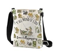 MEIKIUP F&T Friends Sac à bandoulière Motif grenouille Inscription Y'all Mind If I Do Some Lollygagging, Grenouille Crossbody-uk, 21.5*17*4.6cm