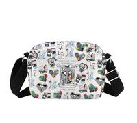MEIKIUP Jack and Sally Sac à bandoulière Jack Sally Couples Cadeaux pour Mr Mrs Skellington Cadeau pour les fans de films d'horreur de Monsieur Jack et Sally, Jack Sally Hb-uk, 24.5*18*8cm
