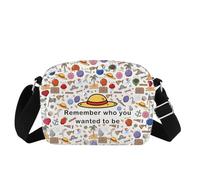 MEIKIUP Luffy Gifts Sac à bandoulière Devil Fruit Gifts Pirates Sac à bandoulière Remember Who You Want to Be Piece Anime Merchandising, Lf Hb-uk, 24.5*18*8cm