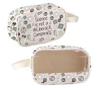 MEIKIUP Sac transparent scientifique, physicien, chimiste, cadeau de remise de diplôme, la science n'est pas une conspiration libérale, cadeau amusant pro-science, Science Clear Bag-uk, Trousse de