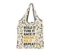 MEIKIUP Sacs de courses réutilisables pour mécanicien - Cadeau pour travailleur d'entretien - Outils - Sac fourre-tout pour bricoleur, Mechanic F-bag-uk, 16.6” x 15.7” x 3.9”