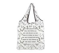 MEIKIUP Sacs d'épicerie réutilisables en forme de papillon, cadeaux religieux chrétiens « May the God of Hope Fill You with All Joy and Peace Romans » 15 13, Romans 15 13 F-bag-uk, 16.6” x 15.7” x 3.9