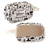 MEIKIUP Trousse de maquillage pour chiropraticien - Cadeau pour assistant de physiothérapie - Only The Strongest Women Become Chiropractors, Sac transparent pour chiropraticien, Trousse de maquillage