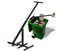 MEILANHUI Compacteur de déchets manuel, compacteur de poubelle de bord de route avec poignée réglable, compacteur de déchets pour poubelle de 80 à 580 litres avec roues, convient pour une utilisation