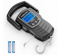 Meilen Balance à bagages numérique pour voyage avec ruban à mesurer de 1,5 m, pèse de pêche pesant jusqu'à 75 kg/165 lb, balance de valise pouvant kg/lb/jin/oz 4 unités commutées