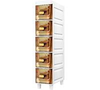 MEILISHAOMEI Armoire d'angle de salle de bain à 3/4/5/6 niveaux, 17,8 cm de large, armoire de rangement étroite pour papier toilette, grande capacité, chariot de rangement pour salle de bain
