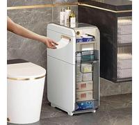 MEILISHAOMEI Armoire de salle de bain - Organisateur de toilettes étroit multifonction blanc - Petit rangement de salle de bain, meuble de toilette fin
