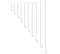MEILISHAOMEI Garde-Corps d'intérieur en Fer forgé de Style Industriel et transitionnel pour loft, Balustrade de Jardin, entrée, Porche, Poteau de Balustrade Blanc de 30 à 150 cm (125 cm)
