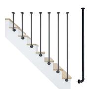 MEILISHAOMEI Rampe Ronde en Forme de L, Barre d'appui latérale antidérapante, poteaux de Balustrade industriels en Fer forgé, 30-150 cm, Garde-Corps en métal pour escaliers (70 cm)