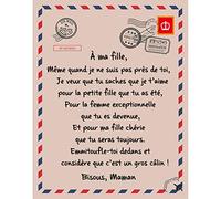 MeiLiu Couverture de Lettres, Lettre Damour personnalisée À ma Fille Cadeau doccasions spéciales, Couverture de courrier Doux Chaud dhiver, Encouragement Positif et Jets de lit Damour