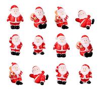 MeiLiu Figurines Miniatures , Mini père noël Artisanat résine de Table Ornement, Maisons Jardin décoration darbre de Noël, Jouets de Cadeau de Noël pour Les Enfants