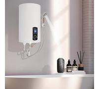 meiliwmlo Chauffe-eau électrique 2000 W - Avec robinet et douchette - G1/2 - 220 V - 0,7 MPa 25 à 75 °C - Pour cuisine, toilettes, salle de bain, etc - 30 l