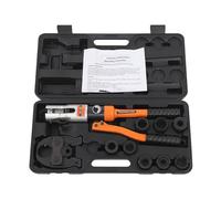 meiliwmlo Pince à sertir hydraulique 10T - Avec moules et mallette de transport U16/20/25/32 TH16/20/26/32 - Pour sertir des tuyaux (orange)