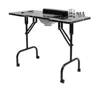 meiliwmlo Table à ongles pliable avec aspiration de poussière - Mobile - Compact - Pratique - Noir - Pour les techniciens professionnels des ongles amateurs - Design moderne - Améliore l'expérience