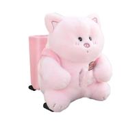 Meiliyizu Boîte à mouchoirs 2 en 1 en peluche de dessin animé pour voiture, accoudoir automatique, tiroir de rangement, poubelle