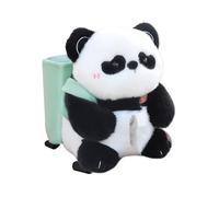 Meiliyizu Boîte à mouchoirs 2 en 1 en peluche de dessin animé pour voiture, accoudoir automatique, tiroir de rangement, poubelle