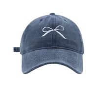 Meiliyizu Casquette de baseball, casquette de baseball brodée avec nœud brodé à large bord, accessoires photo, chapeau respirant pour adultes, sport décontracté
