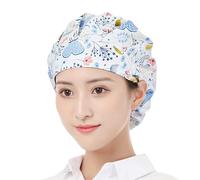 Meiliyizu Chapeau de chef élégant pour garder les cheveux propres et ajustable, élastique, motif floral tendance pour la cuisine et la pâtisserie